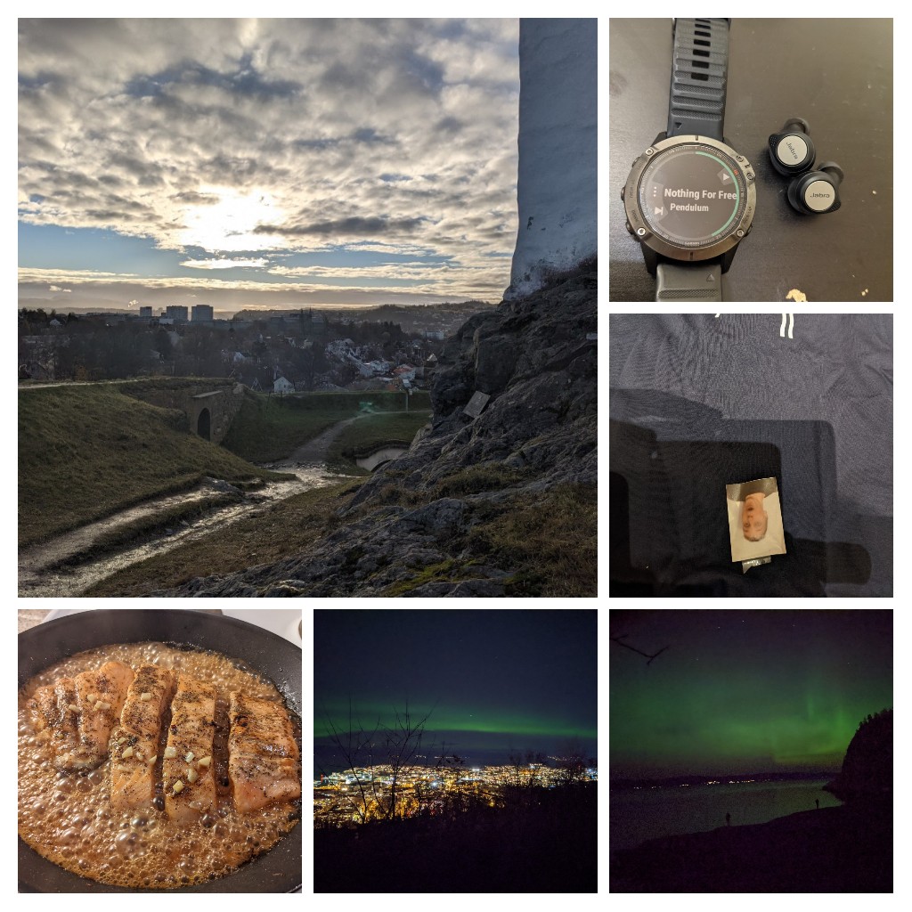 Cooking, running, aurora